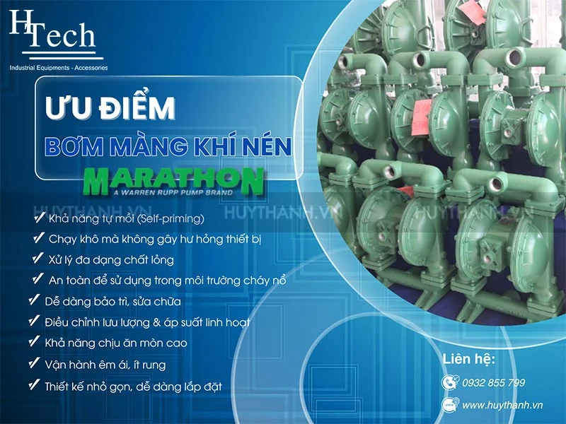 bơm màng khí nén Marathon