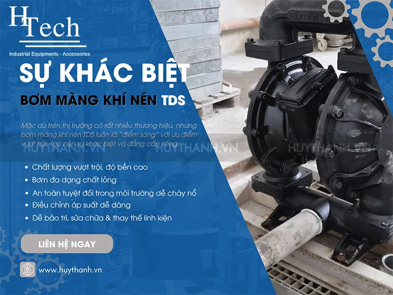 ưu điểm bơm màng khí nén TDS