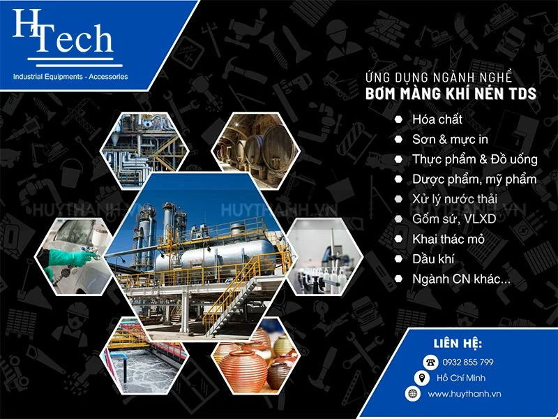 ứng dụng bơm màng khí nén TDS