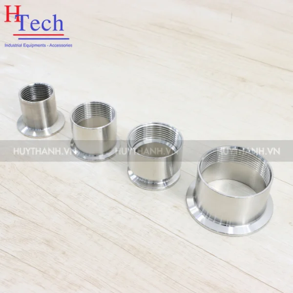 Mặt Clamp Ren Trong Vi Sinh Inox Chuẩn DIN/ SMS 2 Mặt CLamp Ren Trong Vi Sinh Inox