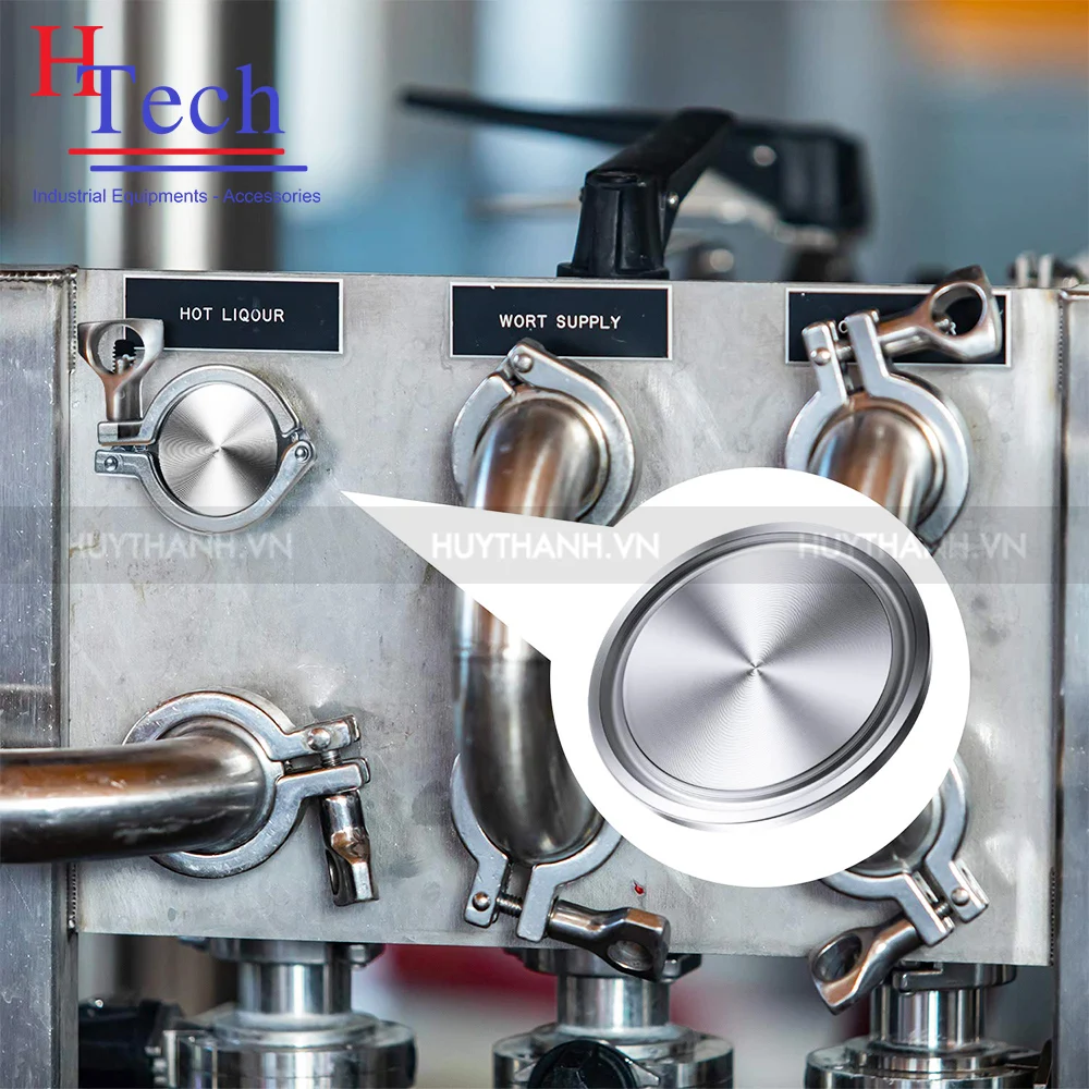 Nắp bị clamp vi sinh inox 304/316L
