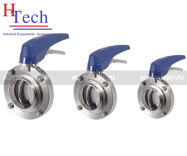 Van Bướm Tay Kẹp Vi Sinh Inox 304-316L Chuẩn DIN, SMS 1 van buom tay kep vi sinh Carten Pipe 19