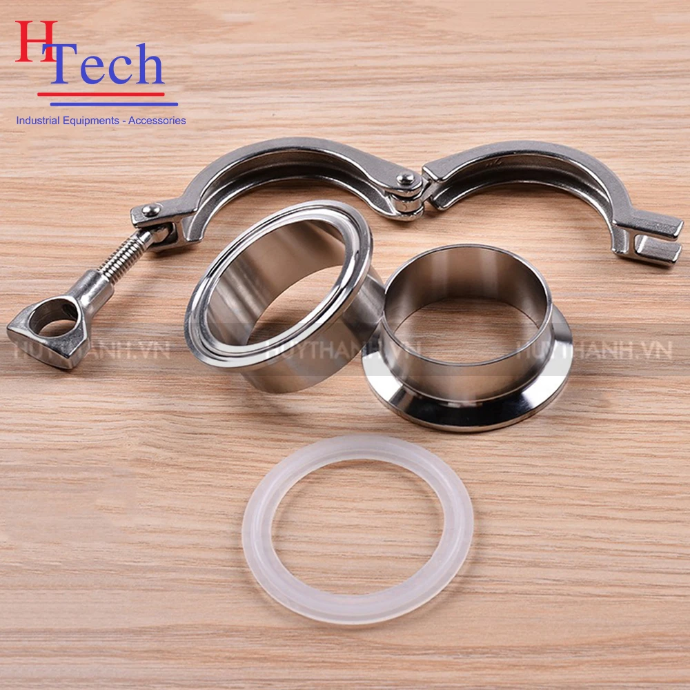 Bộ Khớp Nối Nhanh DN40 Vi Sinh Inox 304/316 Chuẩn DIN