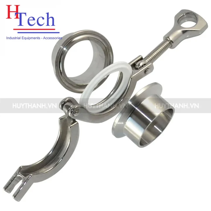 Ron Clamp 203mm Vi Sinh Silicon Chuẩn SMS Carten Pipe