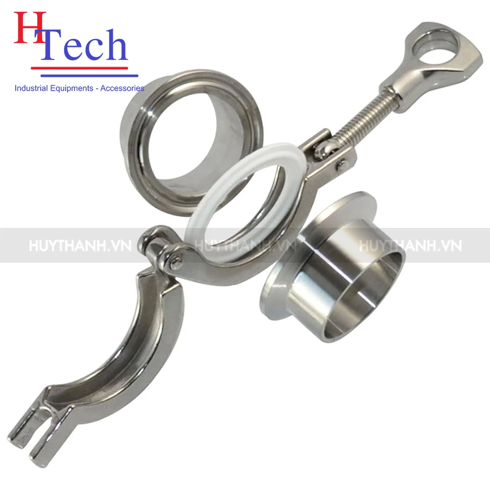 Ron Clamp 190mm Vi Sinh Silicon Chuẩn SMS Carten Pipe