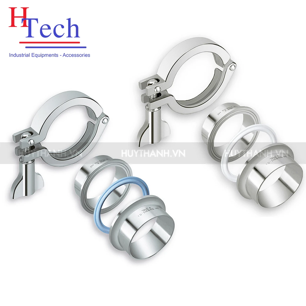 Ron Clamp 190mm Vi Sinh Silicon Chuẩn SMS Carten Pipe