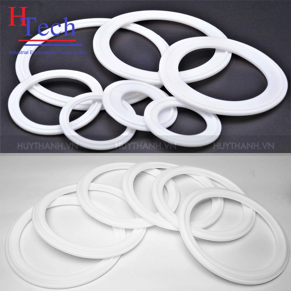 Ron DN25 Clamp Vi Sinh Teflon Chuẩn Din Carten Pipe