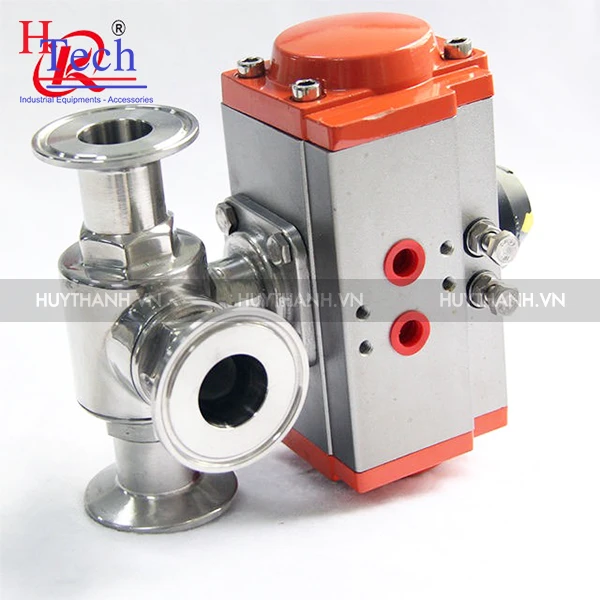 Van Bi Vi Sinh Điều Khiển Khí Nén Nối Clamp DN150 Chuẩn DIN