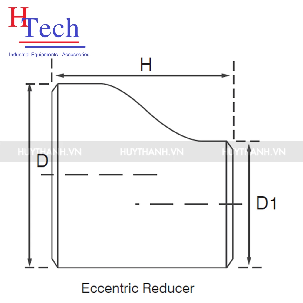 Bầu Giảm Lệch Tâm Hàn 25.4×19.05mm Inox Vi Sinh Hệ SMS