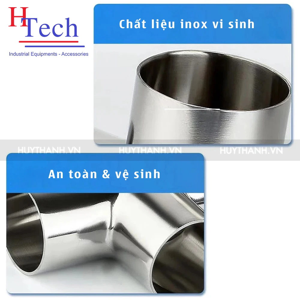 Chữ Thập Hàn 22×1.5mm Vi Sinh Chuẩn DIN Inox 304/316L