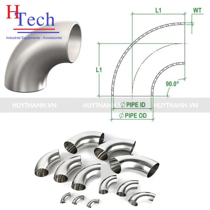 Co 90 Độ Hàn 28×1.5mm Vi Sinh Inox 304/316L Chuẩn DIN