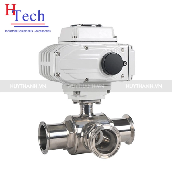 Van bi Vi Sinh 3 Ngã Điều Khiển Điện 24VDC Clamp 101.6mm