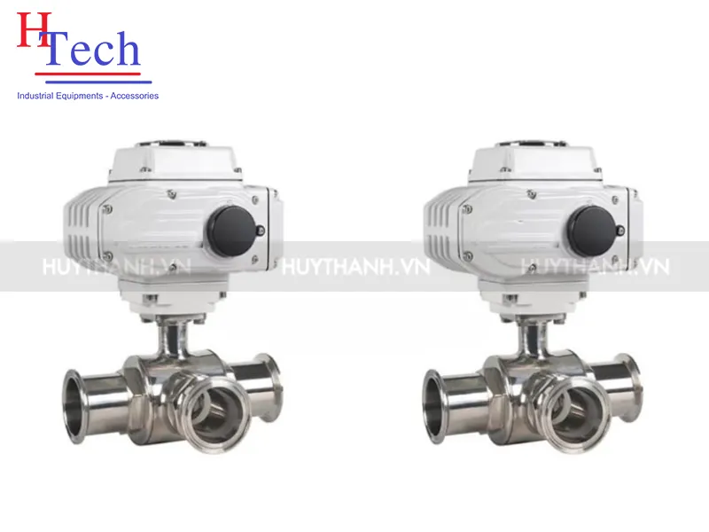 Van bi Vi Sinh 3 Ngã Điều Khiển Điện 24VDC Clamp 127mm