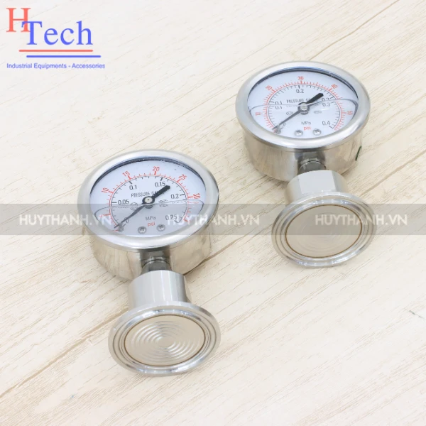 Đồng Hồ Đo Áp Suất 0.4MPA Vi Sinh Dạng Màng Inox 304