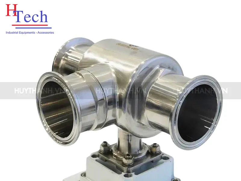 Van bi Vi Sinh 3 Ngã Điều Khiển Điện 24VDC Clamp 127mm