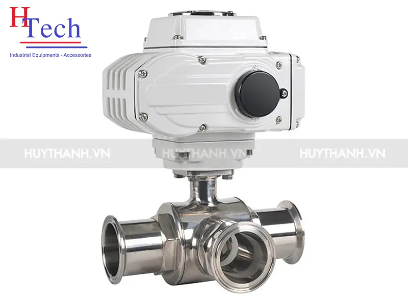 Van bi Vi Sinh 3 Ngã Điều Khiển Điện 24VDC Clamp 127mm