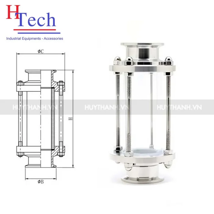 Kính Quan Sát Dòng Chảy Vi Sinh 19.05mm Inox 316L Carten