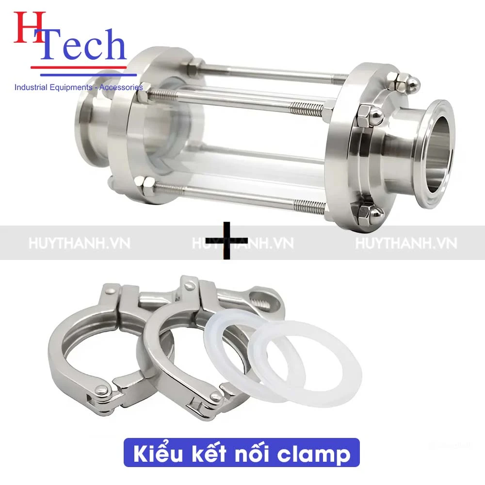 Kính Quan Sát Dòng Chảy Vi Sinh 2 Đầu Clamp Inox 316L DN32