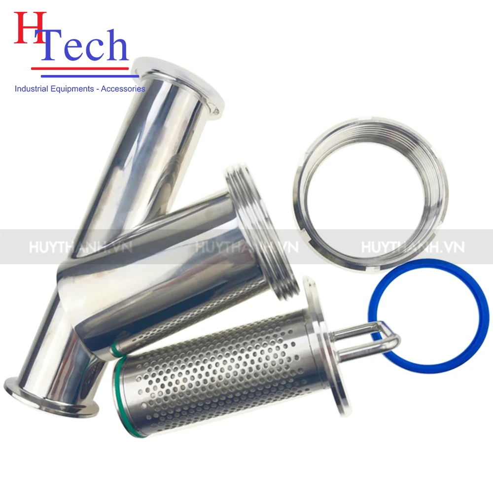 Y Lọc Vi Sinh DN32 Inox 316L 2 Đầu Clamp Chuẩn DIN