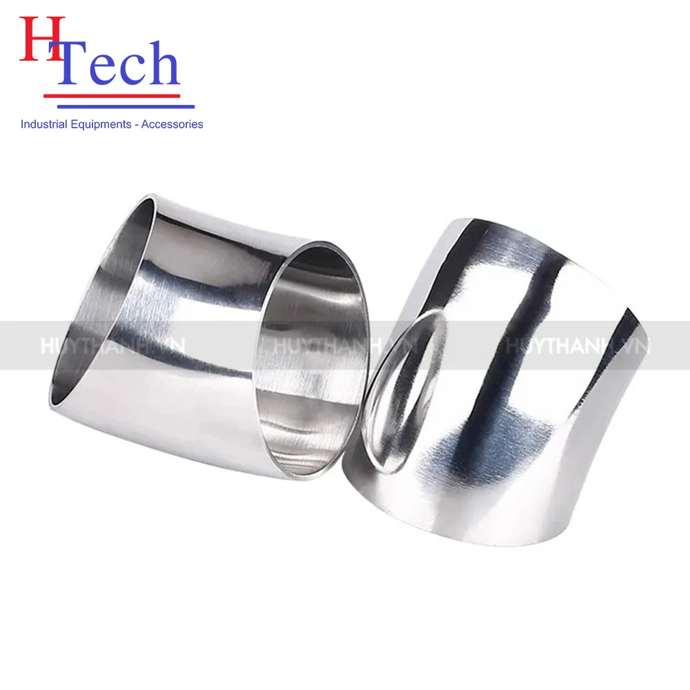 Lơi 45 Độ Hàn 31.75×1.5mm Vi Sinh Inox 304/316L Chuẩn SMS