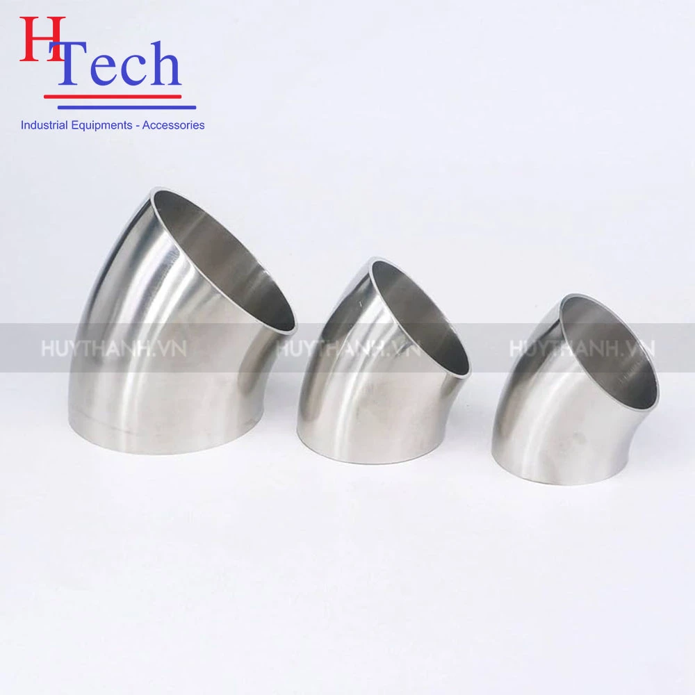 Lơi 45 Độ Hàn 28×1.5mm Vi Sinh Hệ DIN 11850 Inox 304/316L