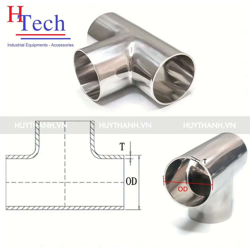 Tê Đều Hàn Vi Sinh Inox 304/ 316L Chuẩn DIN 11850