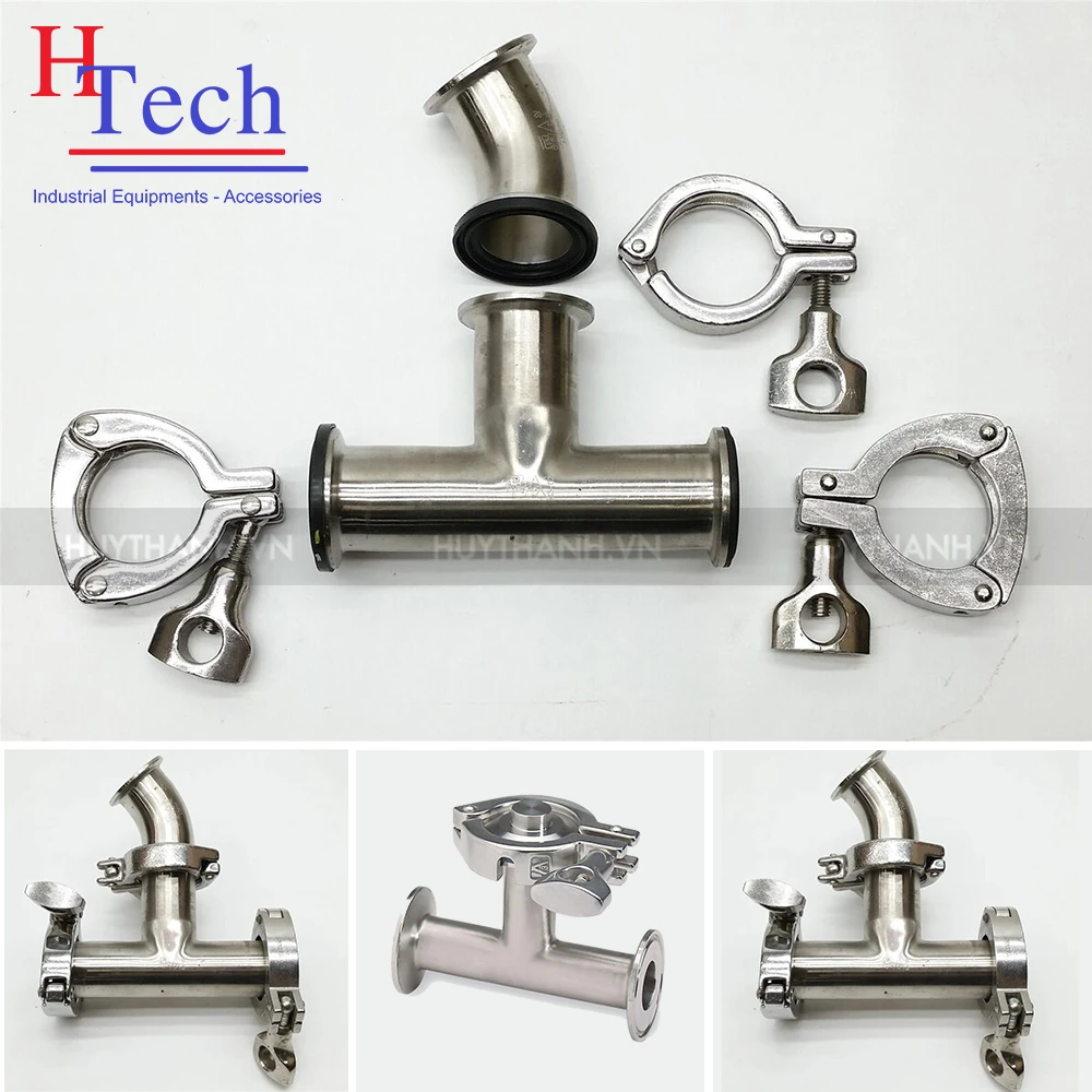 Tê Đều Vi Sinh 3 Đầu Clamp 34×1.5mm Inox 304/316L Hệ DIN