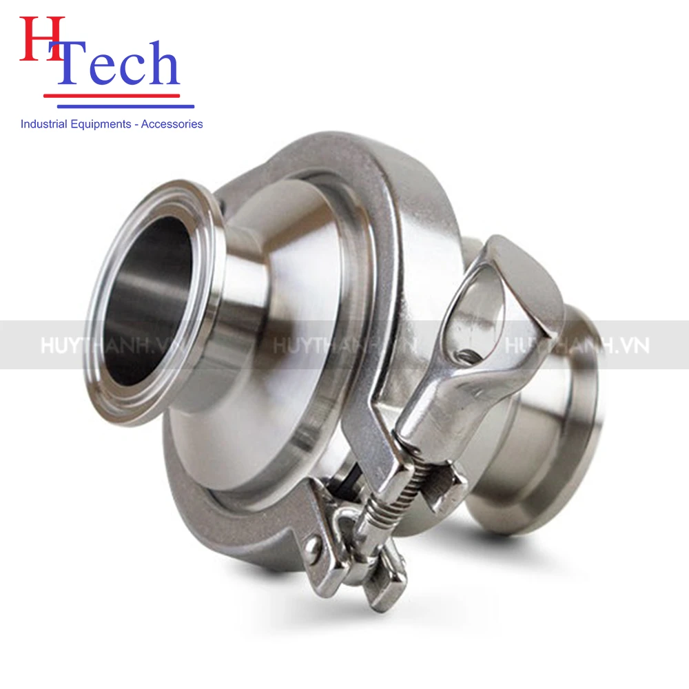 Van 1 Chiều Vi Sinh 2 Đầu Clamp 31.75mm Inox vi sinh Hệ SMS