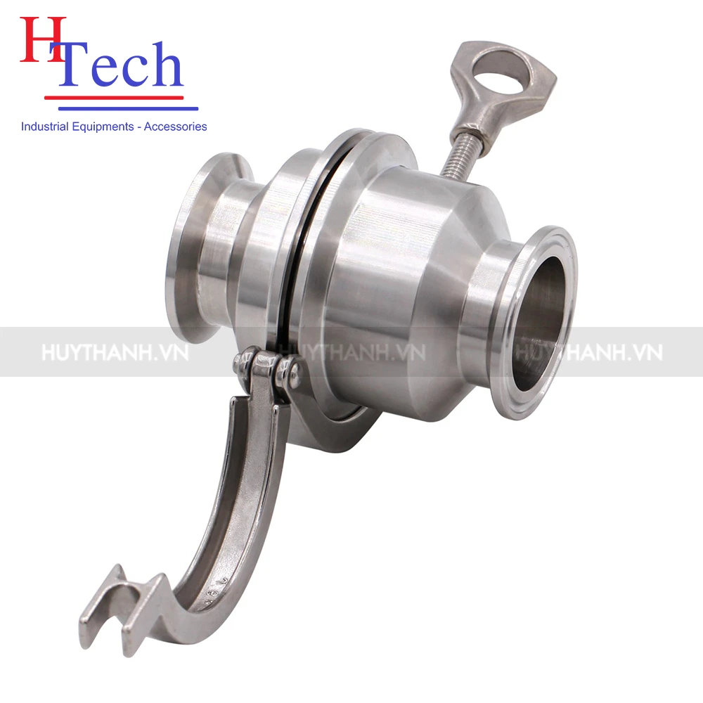 Van 1 Chiều Vi Sinh 2 Đầu Clamp 31.75mm Inox vi sinh Hệ SMS