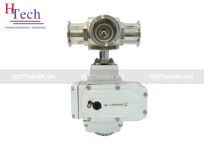 Van bi Vi Sinh 3 Ngã Điều Khiển Điện 24VDC Clamp 127mm