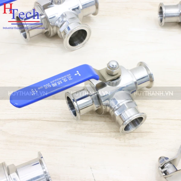 Van Bi Chỉnh Tay 2-3 Ngã Kết Nối Clamp 50.8mm Chuẩn SMS