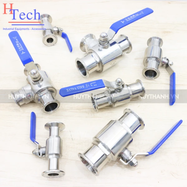 Van Bi Chỉnh Tay 2-3 Ngã Kẹp Clamp 101.6mm Chuẩn SMS