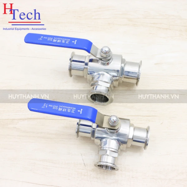 Van Bi Chỉnh Tay 2-3 Ngã Kẹp Clamp 101.6mm Chuẩn SMS