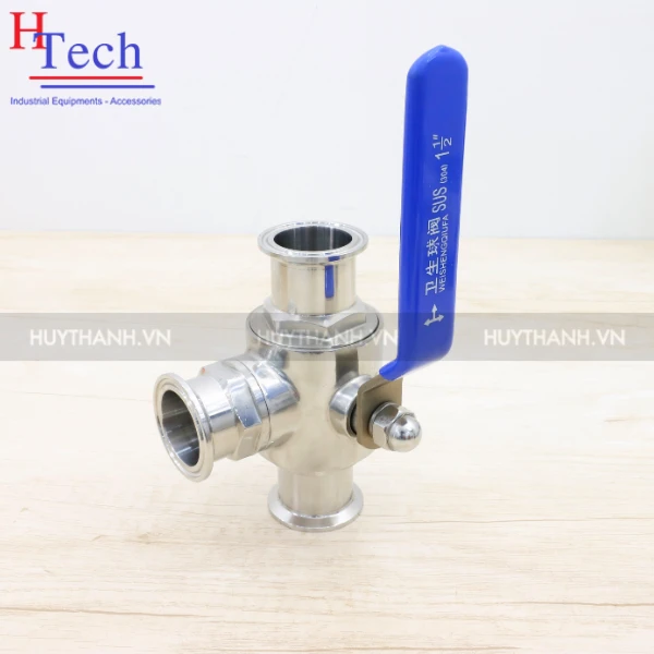 Van Bi Chỉnh Tay 2-3 Ngã Kẹp Clamp 101.6mm Chuẩn SMS