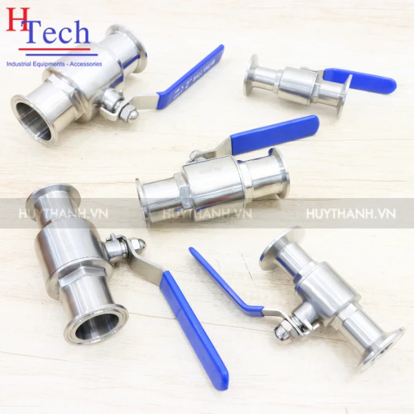 Van Bi Chỉnh Tay 2-3 Ngã Kẹp Clamp 101.6mm Chuẩn SMS