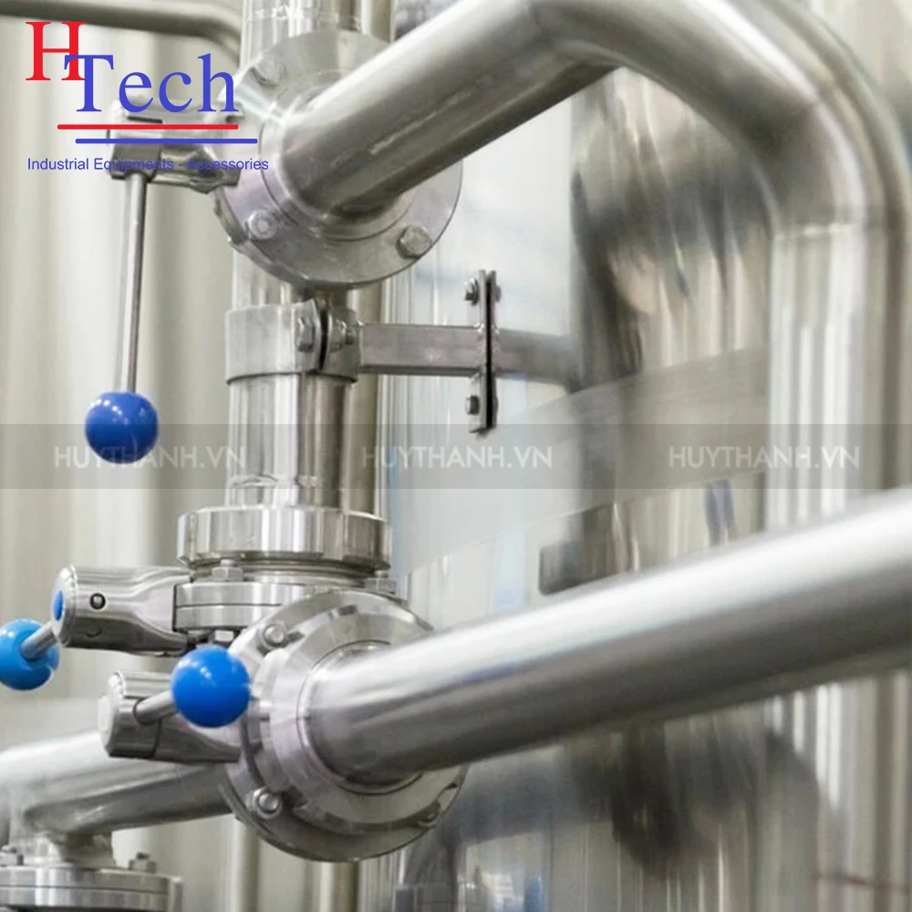 Van Bướm Tay Rút Vi Sinh Nối Hàn DN65 Inox 304/316L Hệ DIN