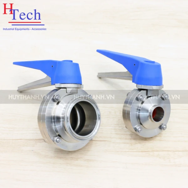 Van Bướm Tay Kẹp Vi Sinh Nối Clamp/Hàn DN20 Chuẩn DIN