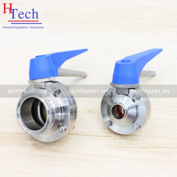 Van Bướm Tay Kẹp Vi Sinh Nối Clamp/Hàn DN50 Chuẩn DIN