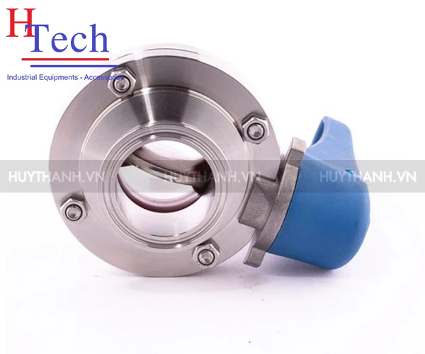 Van Bướm Tay Kẹp Vi Sinh Nối Clamp/Hàn DN50 Chuẩn DIN